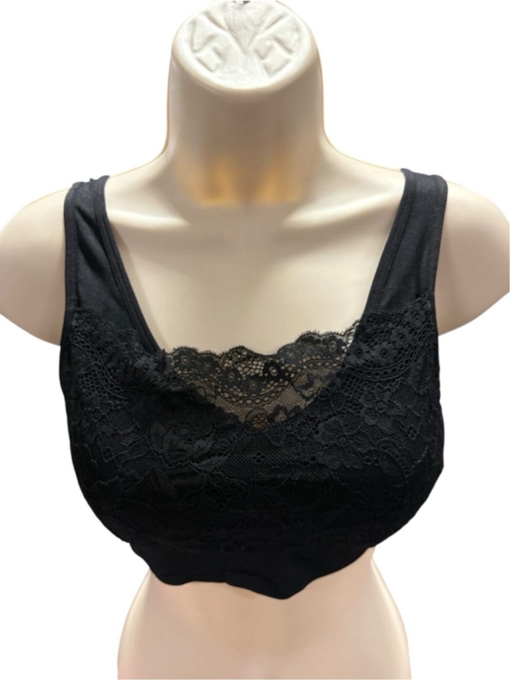 Women's Unbranded Black Lace Bralette Bra XL